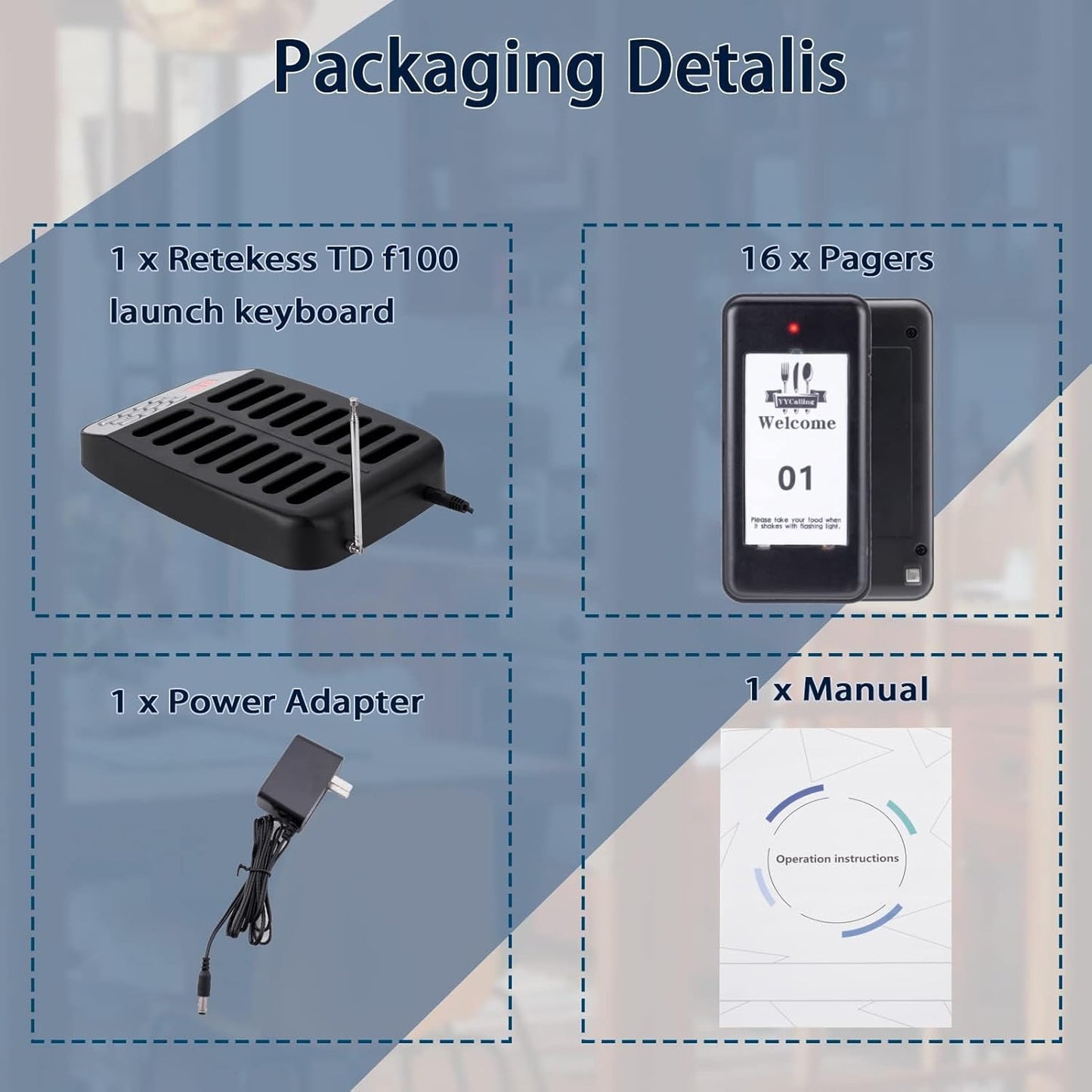 Sistema De Buscapersonas Para Restaurante 16 Localizadores