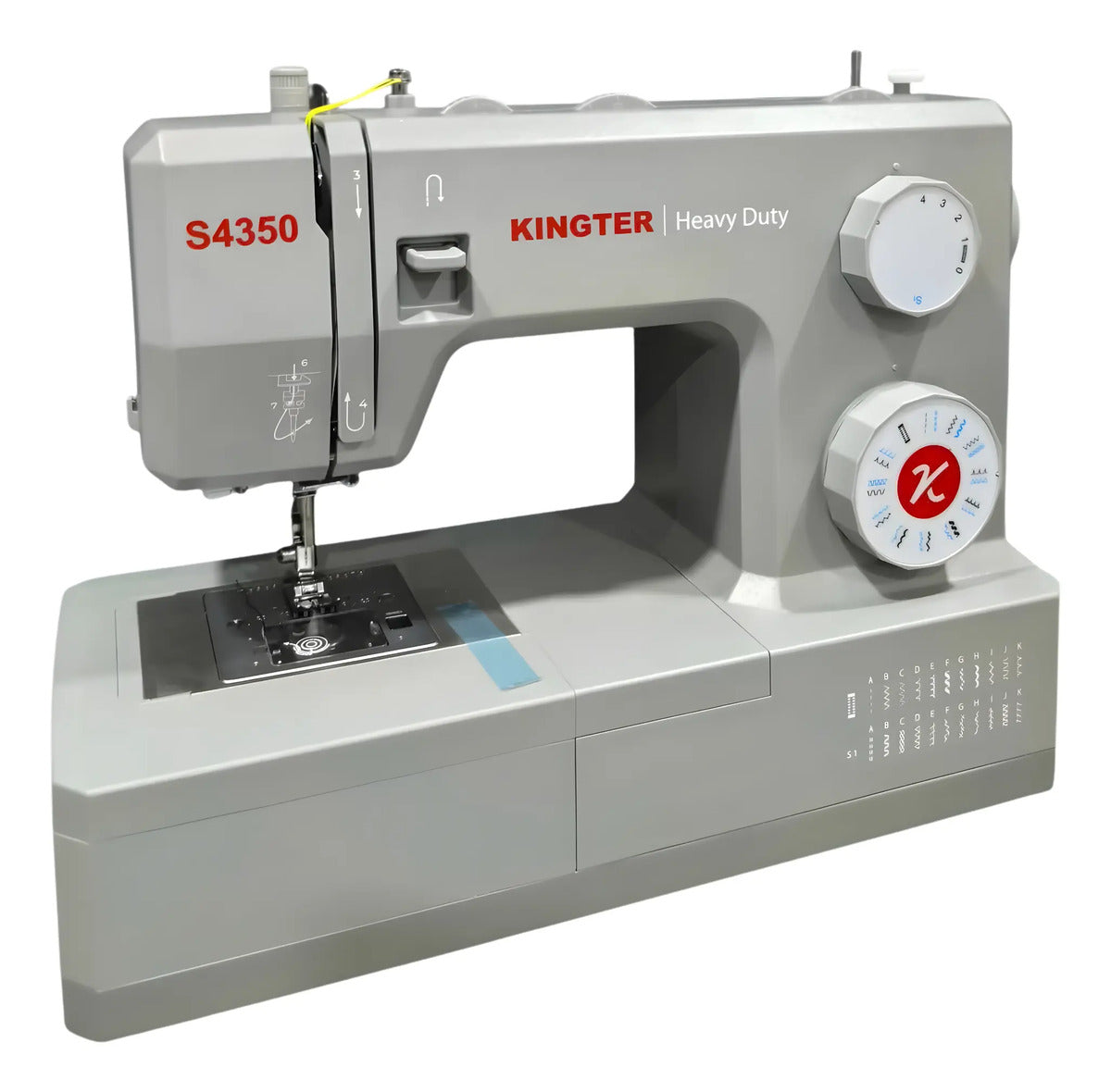 Máquina Kingter Heavy Duty Potente 24 Puntadas Gris 110v