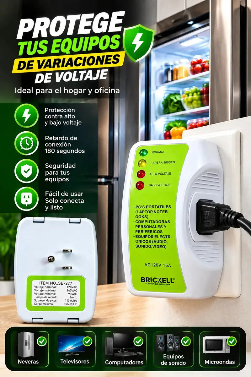 Protector Voltaje Brickell Sb277 Electrodomésticos