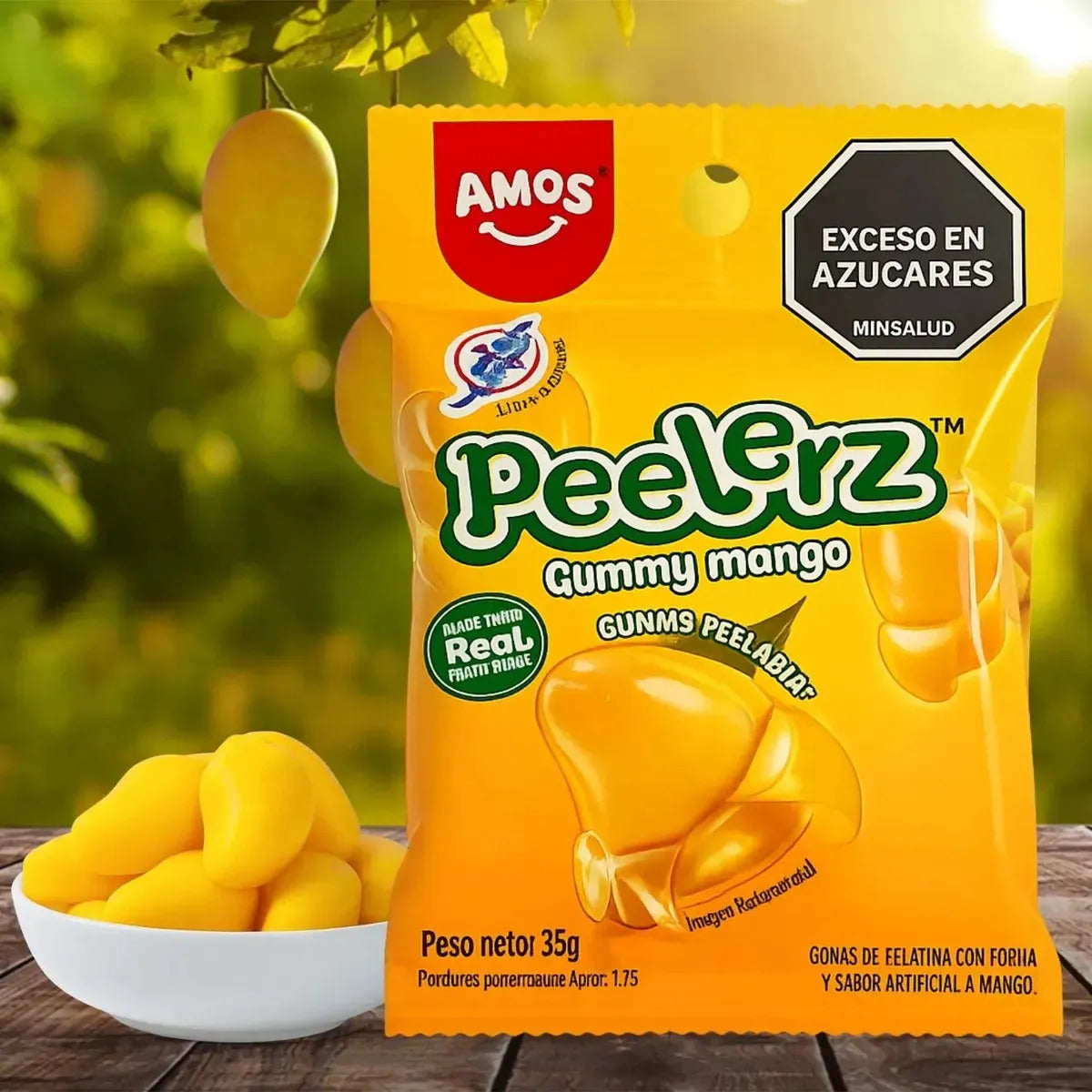 Gomitas Peelerz Mango Pelables X 35gr X 1u Sin Gluten Amos