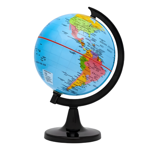 Globo Terráqueo de Mesa Mapa Mundi Base Plástica