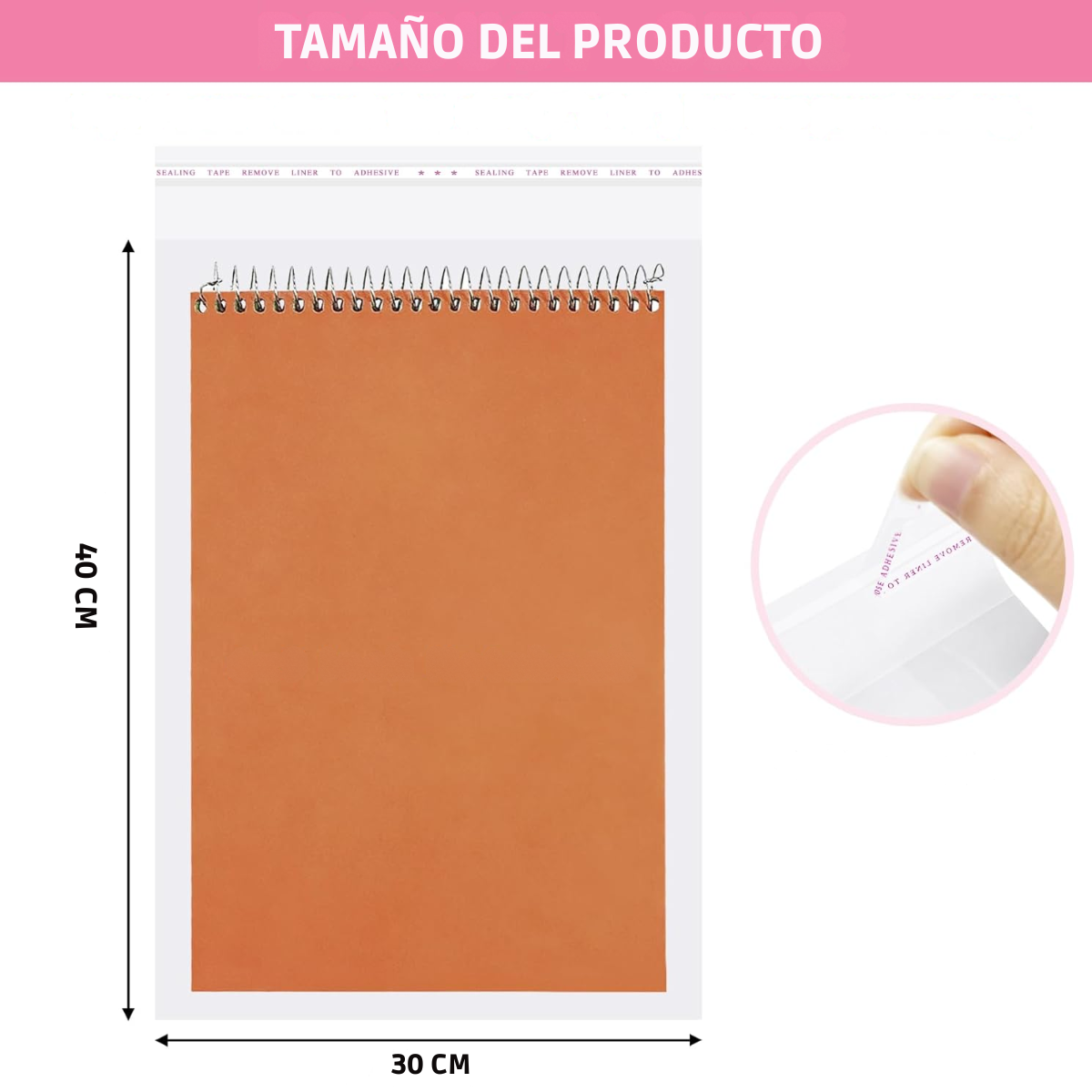 Bolsas 30 X 40cm Transparente 100 Unidades Solapa Adhesiva