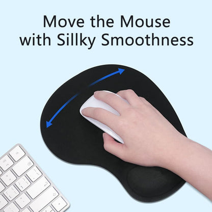 Pad Mouse Ergonómico Apoyo Para La Muñeca Color Negro