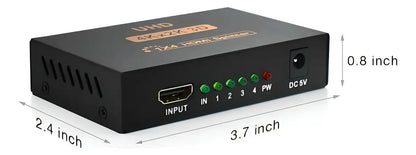 Splitter Hdmi Divisor Adaptador 1x4 1080p 4k 3d 4 Salidas