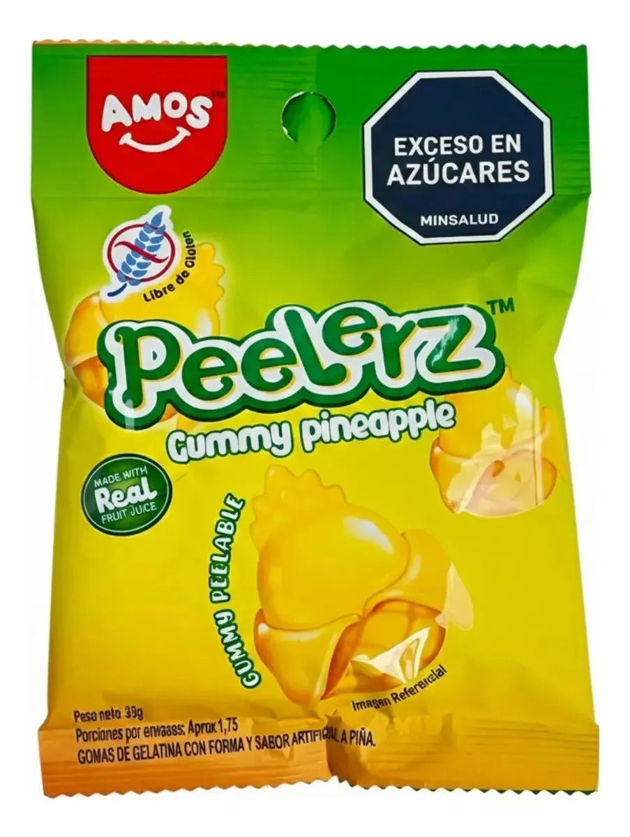 Gomitas Peelerz Piña Pelables X 35gr X 1u Sin Gluten Amos