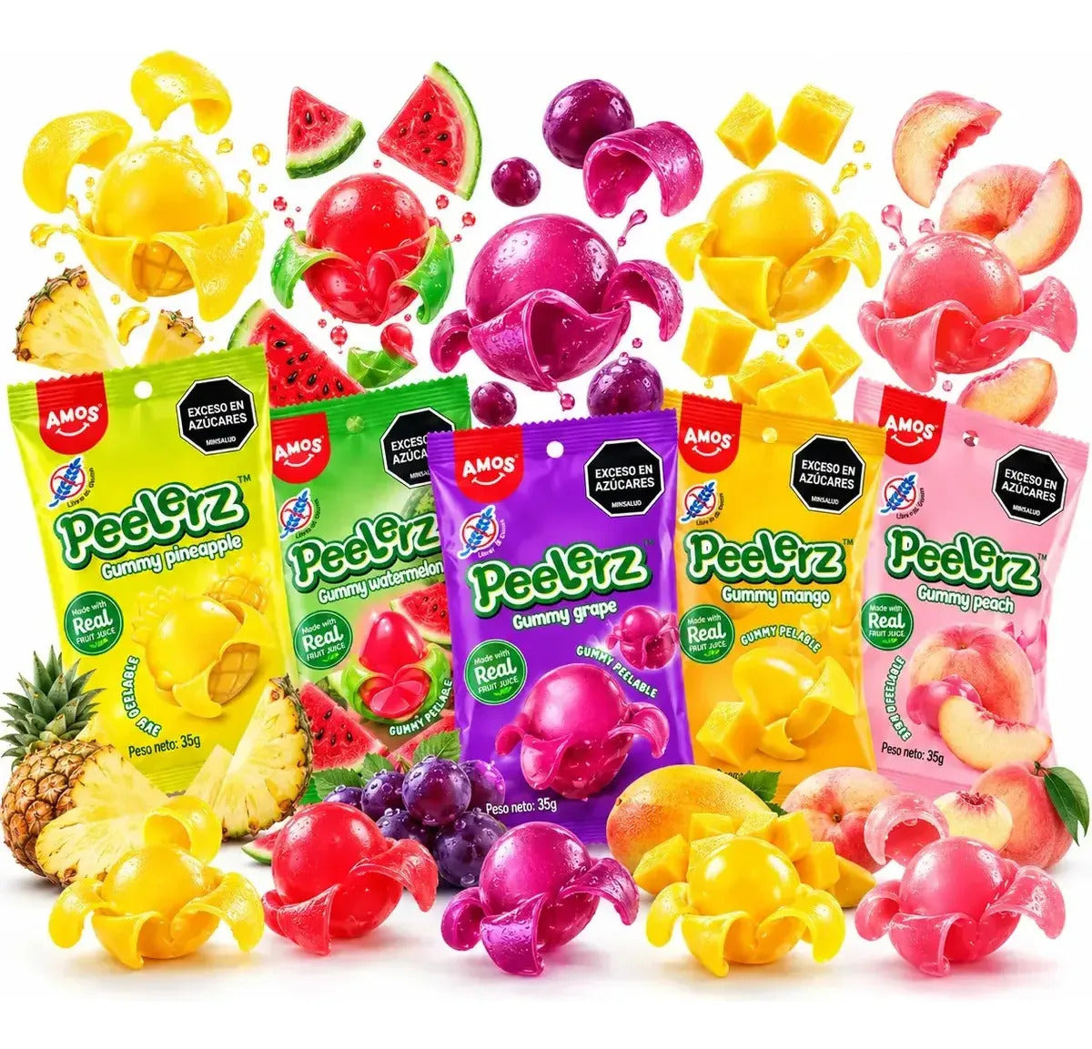 Gomitas Peelerz Sabores Surtidos X 50 Paquetes X 35gr C/u