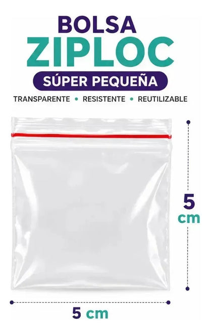 Bolsa Cierre Hermético 5x5 Centímetros 1000 Und