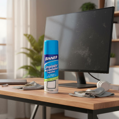 Limpiador De Pantallas Binner Lcd Y Plasmas En Espuma 240ml