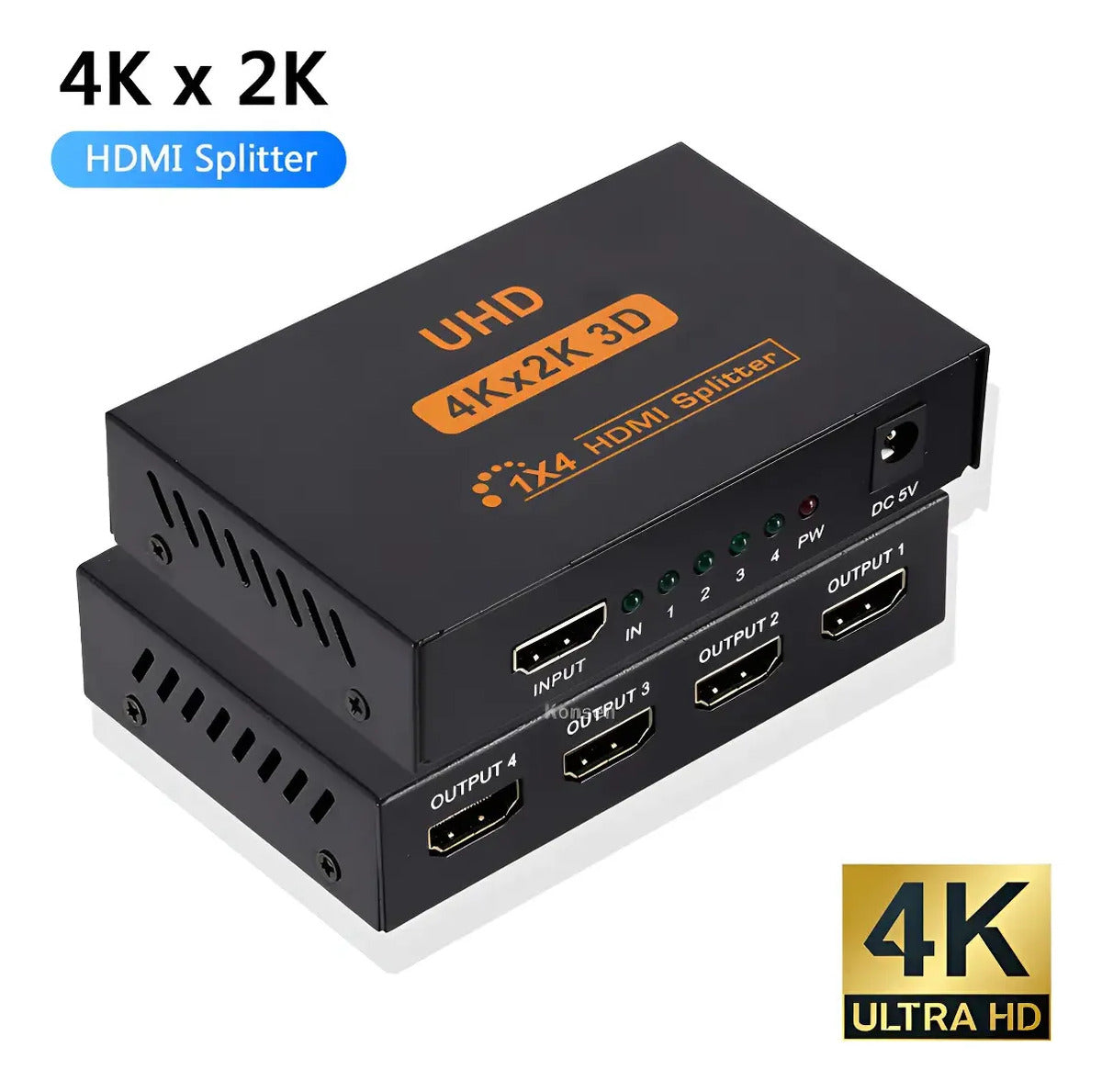 Splitter Hdmi Divisor Adaptador 1x4 1080p 4k 3d 4 Salidas