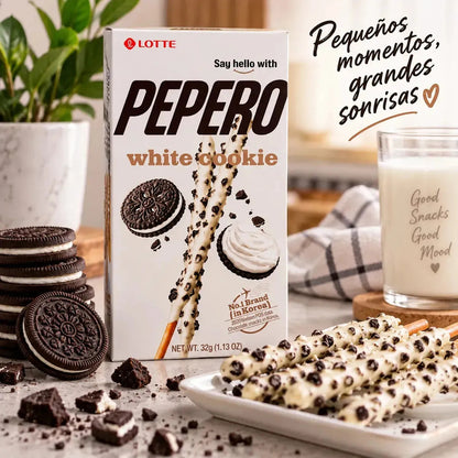 Galletas Coreanas Pepero Cookies And Cream Y Almendras X2und