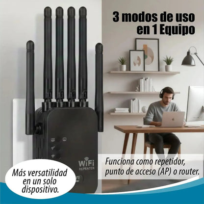 Amplificador De Señal Wifi De 6 Antenas Rompemuros