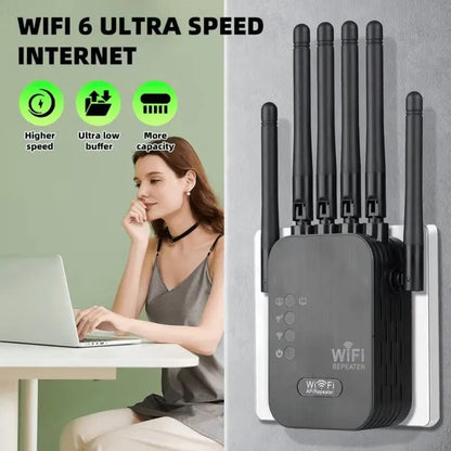 Amplificador De Señal Wifi De 6 Antenas Rompemuros