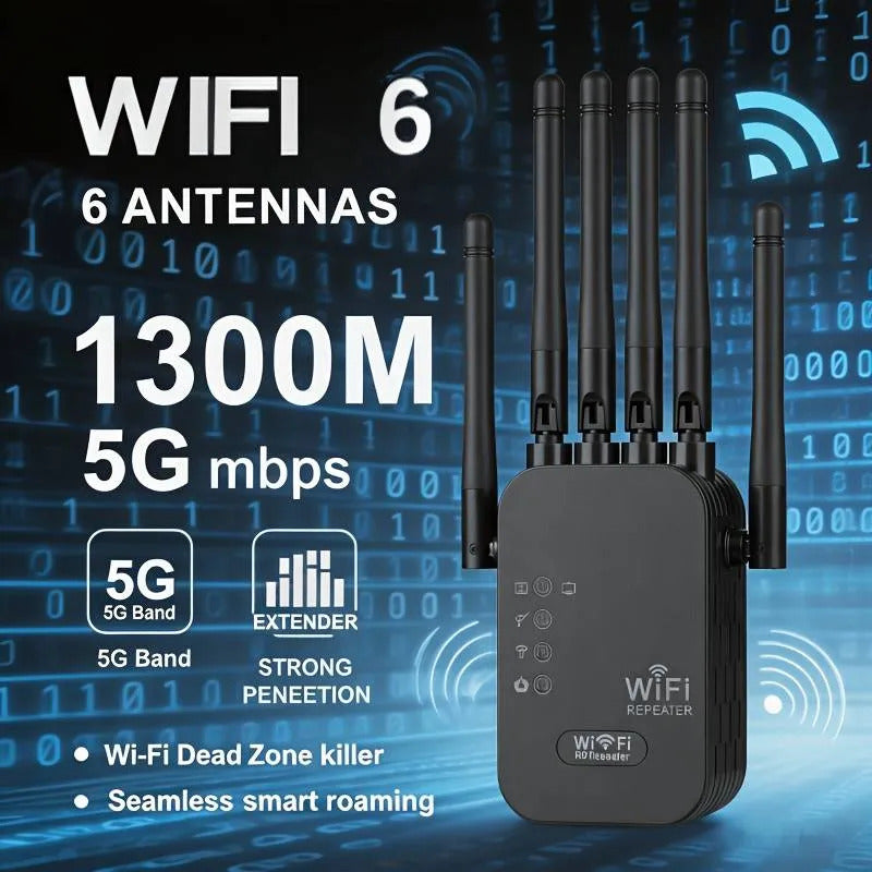 Amplificador De Señal Wifi De 6 Antenas Rompemuros