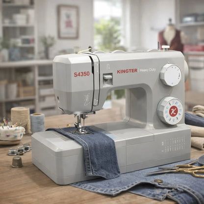Máquina Kingter Heavy Duty Potente 24 Puntadas Gris 110v