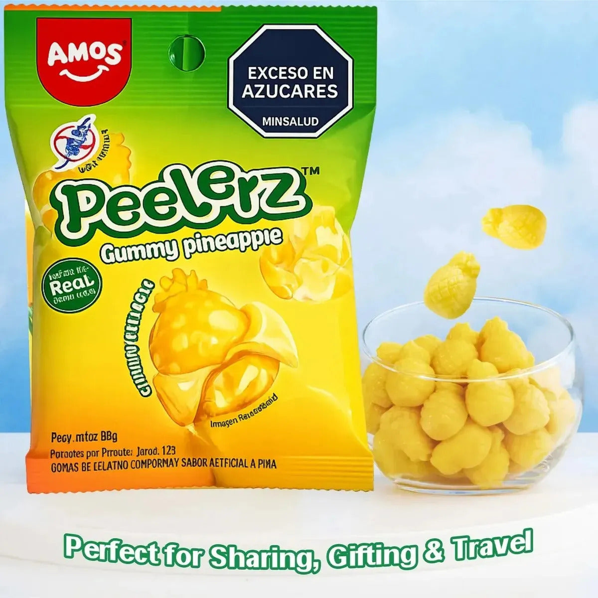 Gomitas Peelerz Piña Pelables X 35gr X 1u Sin Gluten Amos