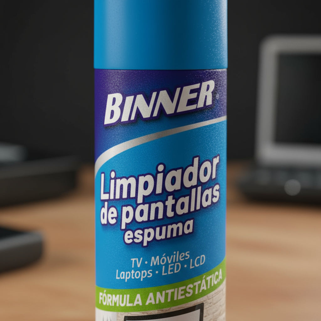 Limpiador De Pantallas Binner Lcd Y Plasmas En Espuma 240ml