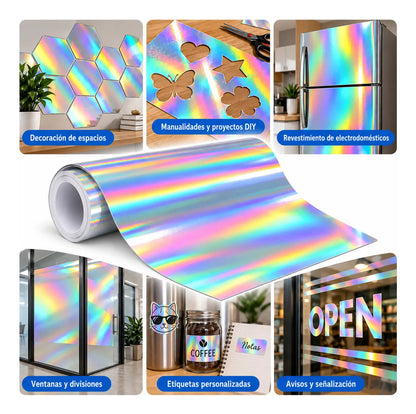 Vinilo Adhesivo 60cm X 1 Mts Plotter Tornasol