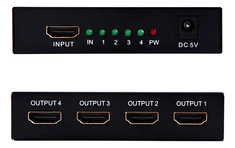 Splitter Hdmi Divisor Adaptador 1x4 1080p 4k 3d 4 Salidas