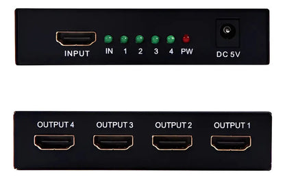 Splitter Hdmi Divisor Adaptador 1x4 1080p 4k 3d 4 Salidas