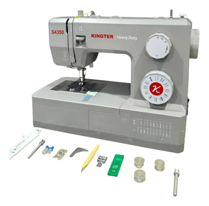 Máquina Kingter Heavy Duty Potente 24 Puntadas Gris 110v