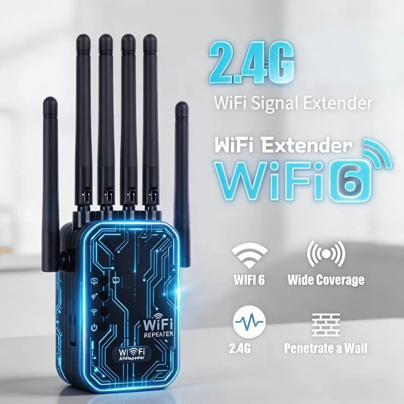 Amplificador De Señal Wifi De 6 Antenas Rompemuros