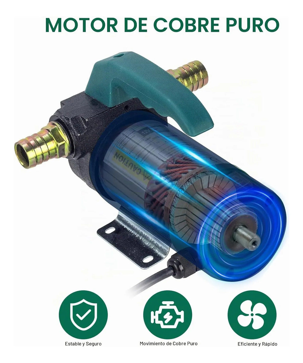 Bomba Transferencia Diesel 12v 260w Combustible 45 L/min