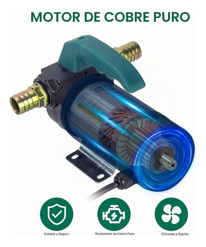 Bomba Transferencia Diesel 12v 260w Combustible 45 L/min