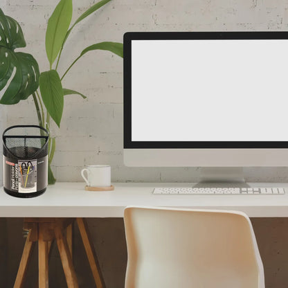 Portalapices Redondo En Malla Metálico Organizador