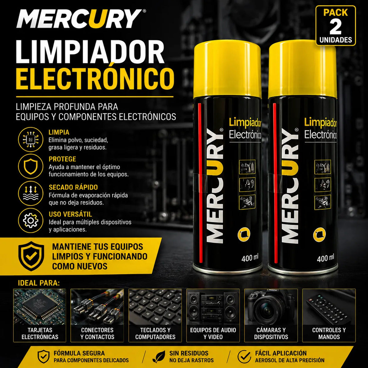 Limpiador Contactos Electrónicos 200ml X 2und