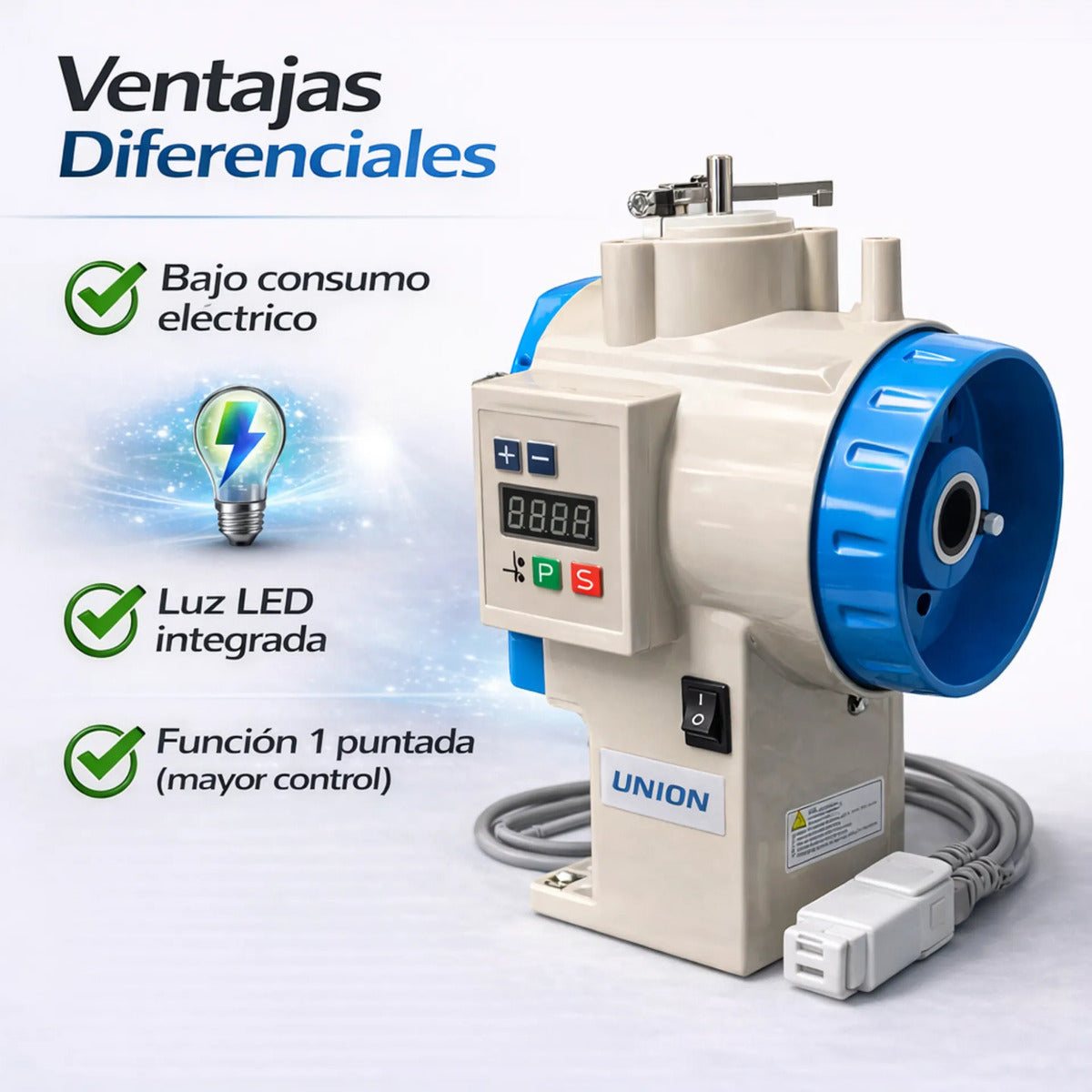 Motor Direct Drive Mecatrónico 110v Con Led Botón 1 Puntada