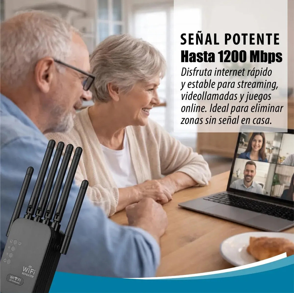 Amplificador De Señal Wifi De 6 Antenas Rompemuros