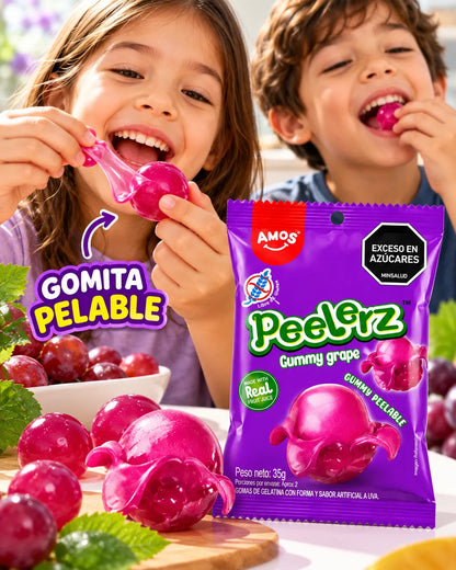 Gomitas Peelerz Uva Pelables X 35gr X 1u Sin Gluten Amos