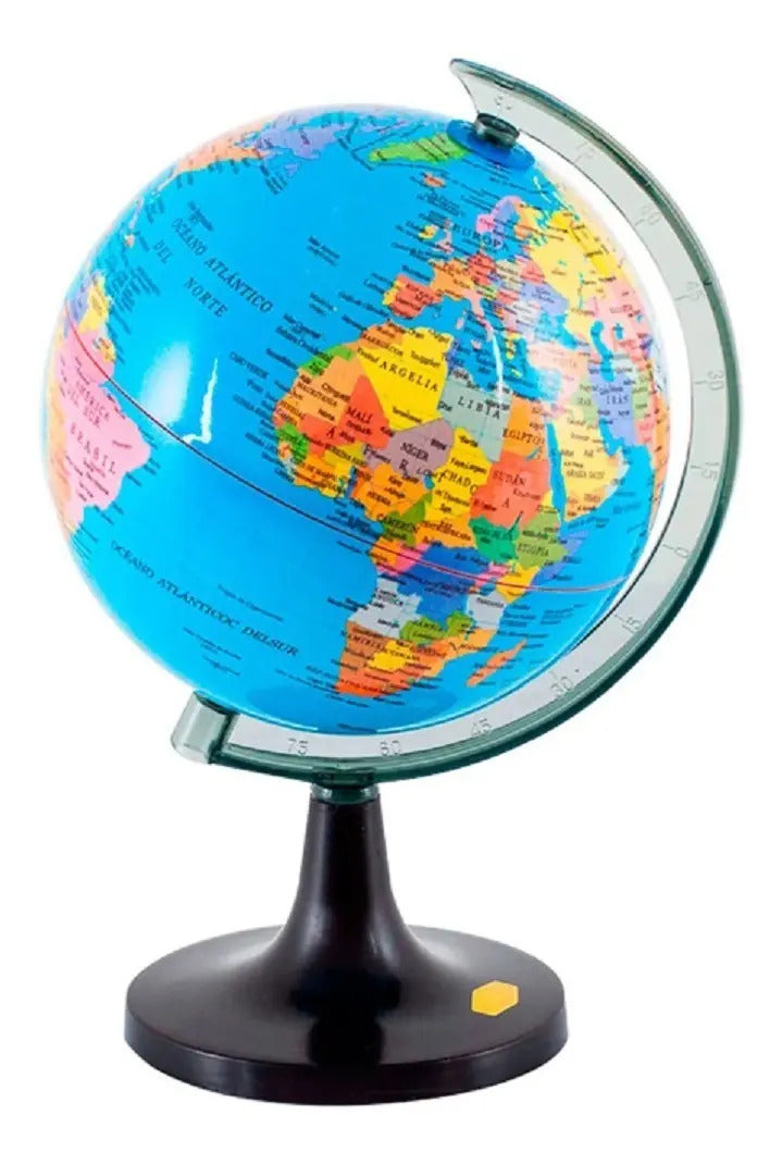 Globo Terráqueo de Mesa Mapa Mundi Base Plástica