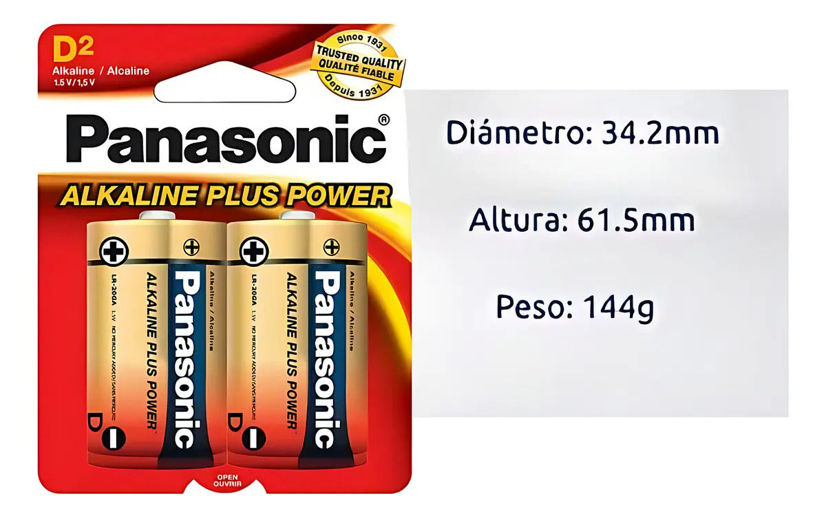 Bateria Pila Alcalina Tipo D Grande X 2 Calentador Gas