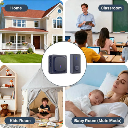 Timbre Inalámbrico Impermeable Volumen Ajustable 58 Tonos