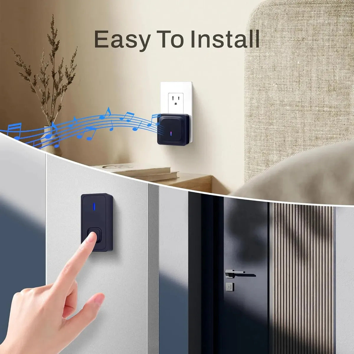 Timbre Inalámbrico Impermeable Volumen Ajustable 58 Tonos