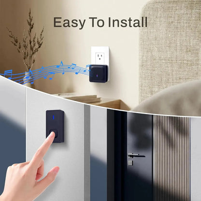 Timbre Inalámbrico Impermeable Volumen Ajustable 58 Tonos