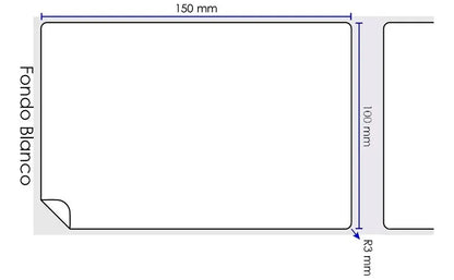 Rollo Etiquetas Adhesivas 100x150mm x500 Ideal para Envíos