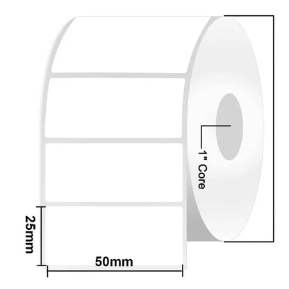 Rollo Etiqueta Adhesiva 50x25mm Térmica Directa 2000 Und