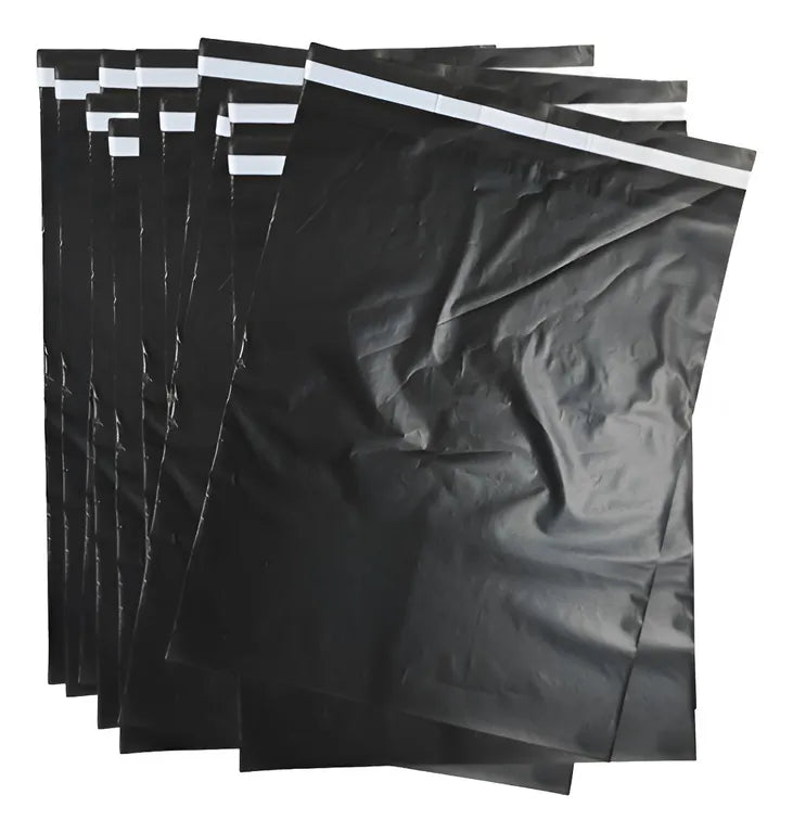 Bolsas De Seguridad 35 X 45cm Lisas Mensajeria 100 Unidades Negro