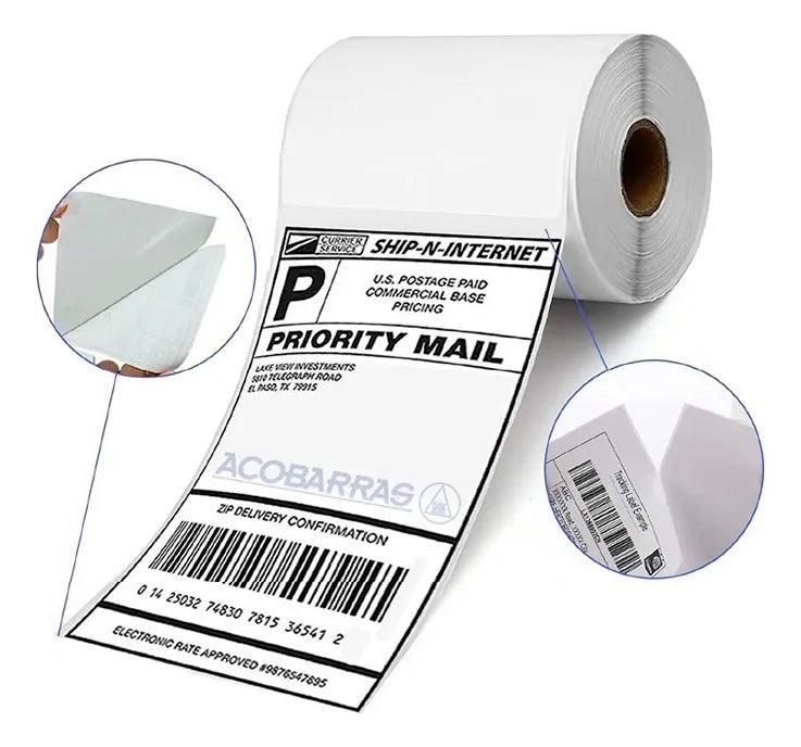 Rollo Etiquetas Adhesivas 100x150mm x500 Ideal para Envíos