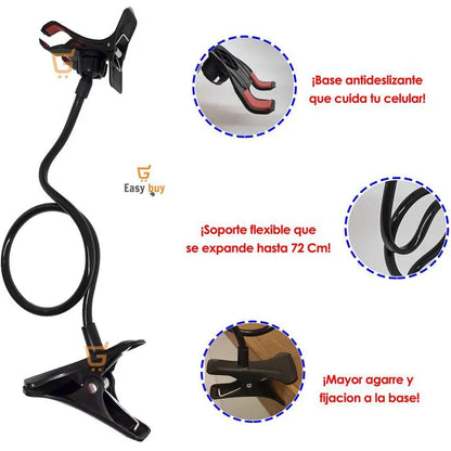 Soporte Ajustable Flexible Para Teléfono Movil Con Gancho