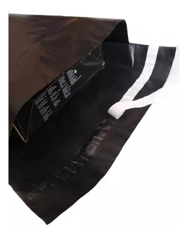 Bolsas De Seguridad 35 X 45cm Lisas Mensajeria 100 Unidades Negro